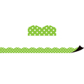 Teacher Created Resources Magnetic Borders, Lime Polka Dots, 24 Feet/Pack, PK3 TCR77123
